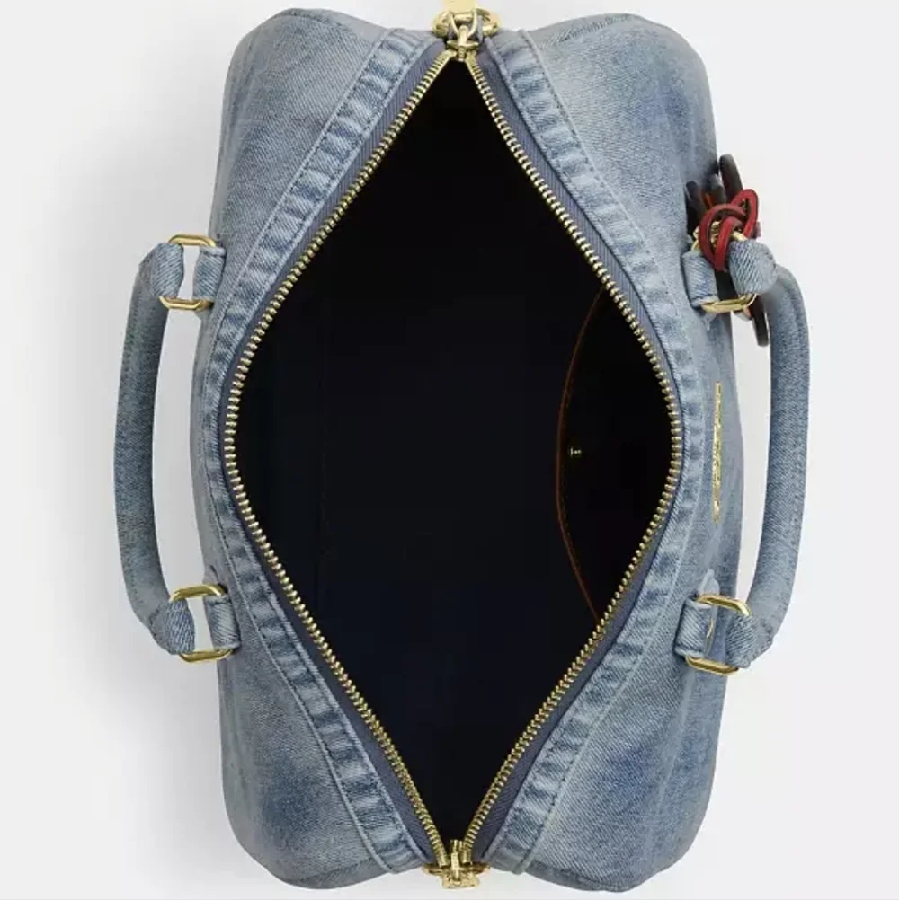 Coach Rowan Large Denim Satchel - Picture 5 of 11